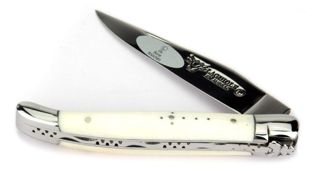 Laguiole en Aubrac Taschenmesser L0211OSIFI 11 cm Griffschalen Knochen Klinge und Backen glänzend