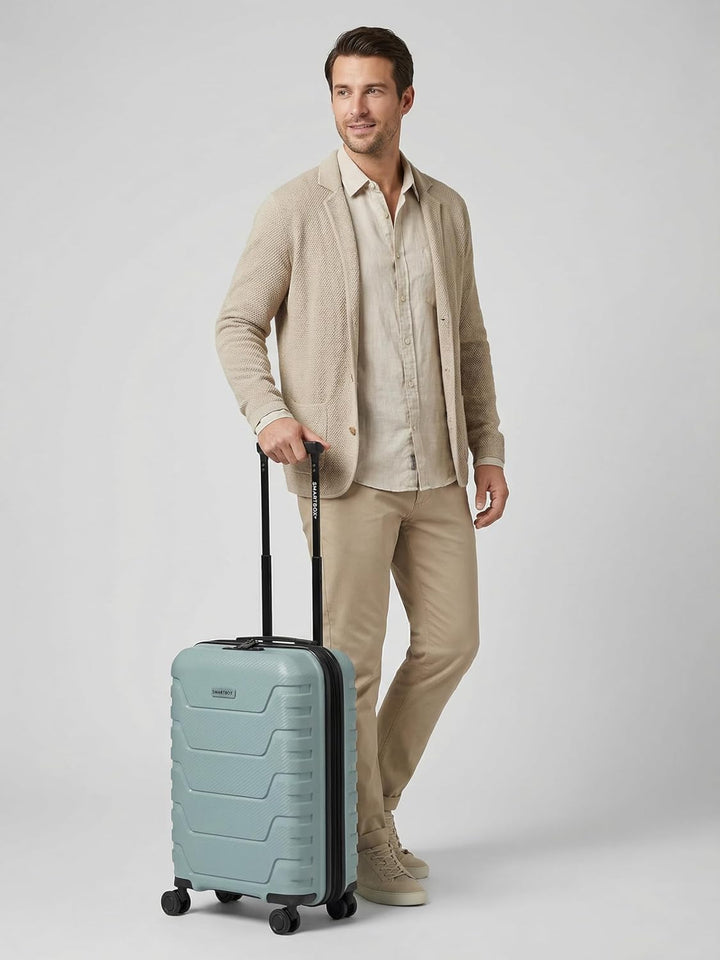 Smartbox Kabinenkoffer Erweiterbar 37x23x55 cm, 42–48L Handgepäck Koffer, Leichter Hartschalen Troll