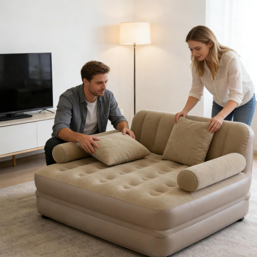 Aufblasbare Couch Für Camping mit Kopfteil Und Auslaufventil