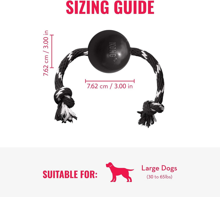 KONG Extreme Ball mit Seil Large 1 Stück (1er Pack), 1 Stück (1er Pack)