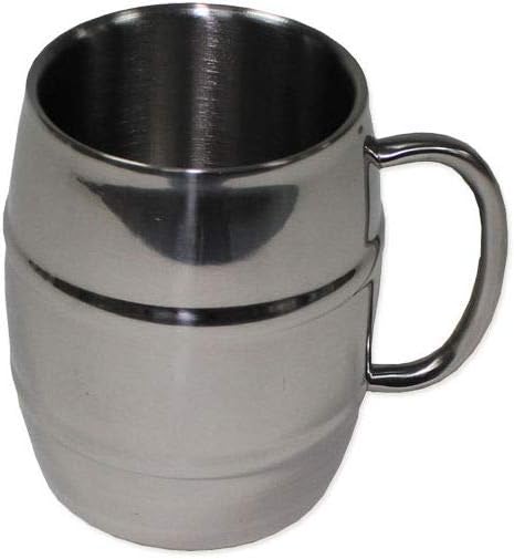 MFH Krug, Fass, Edelstahl, 450 ml, doppelwandig