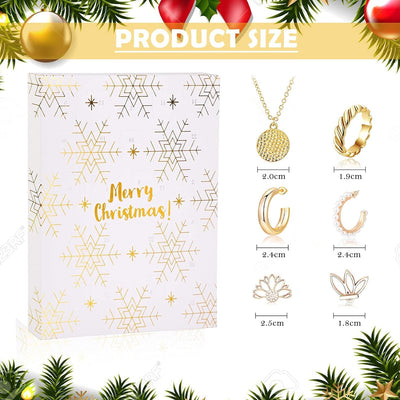 MJARTORIA Schneeflocke Schmuck Adventskalender 2023 Weihnachtskalender für Damen Frauen Mädchen Weih