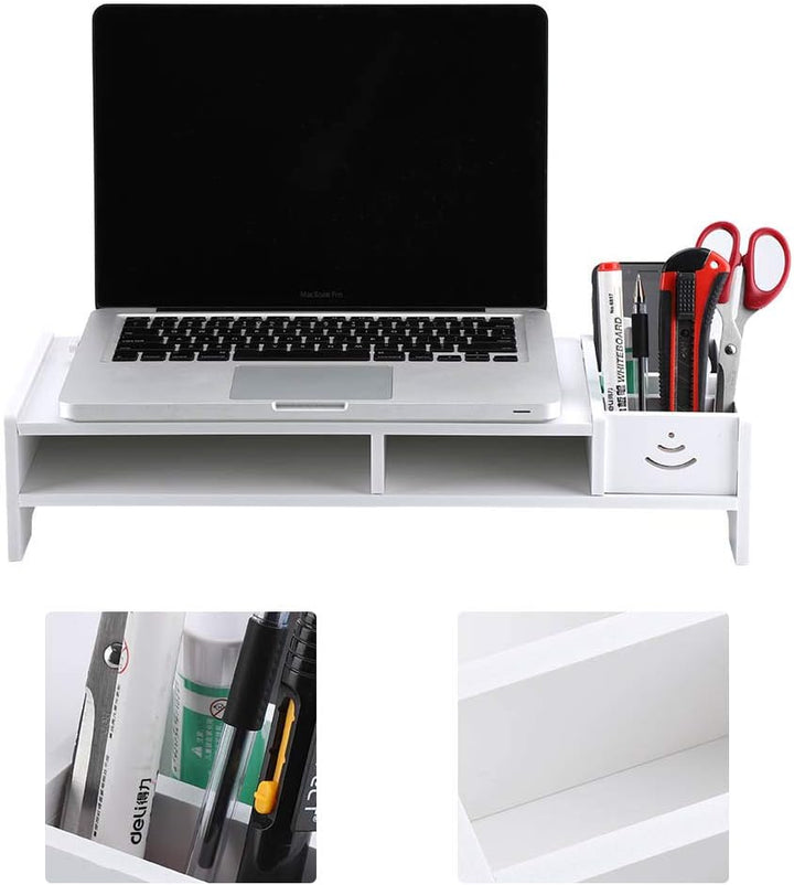 Computer-Organizer, Computer-Ständer, Schreibtisch-Regal mit Aufbewahrungsbox, Heimbüro-Organizer, R