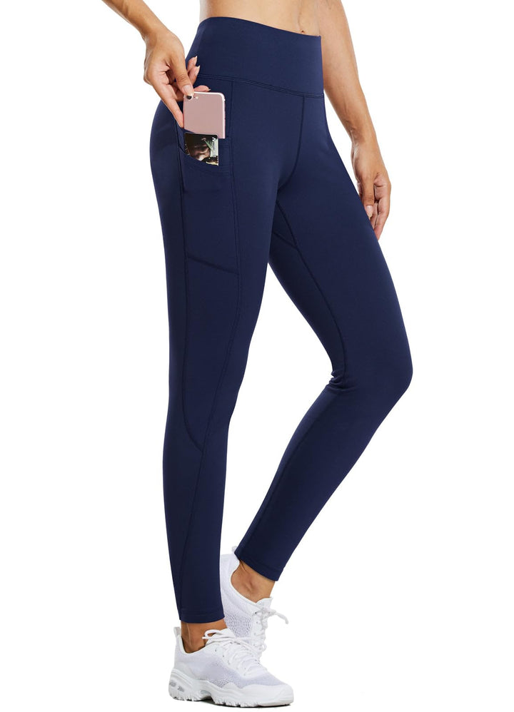 BALEAF Thermo Leggings Damen Winter Leggings high Waist Sportleggings mit Taschen Leggings yogahose