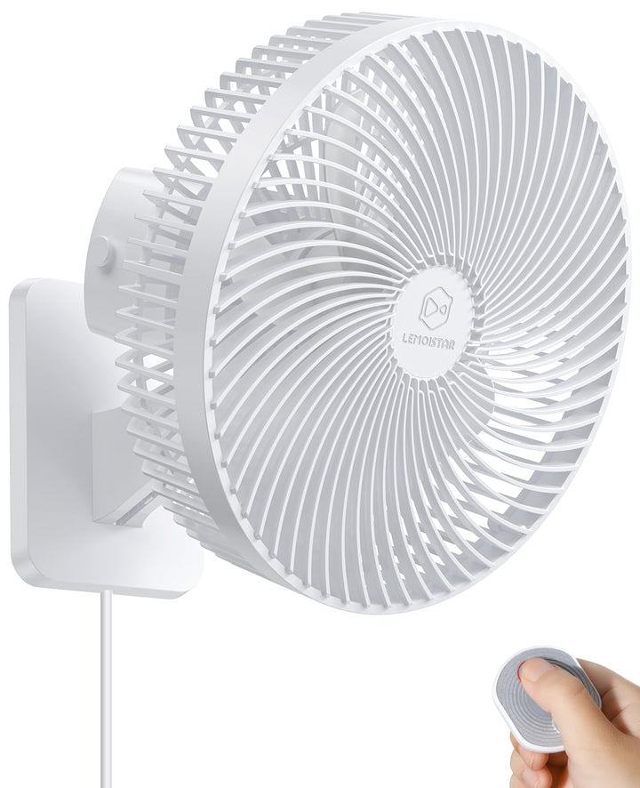 Automatischer Oszillierender Wandventilator, 25,4 cm (10 Zoll), für Schlafzimmer, klein, tragbar, mi