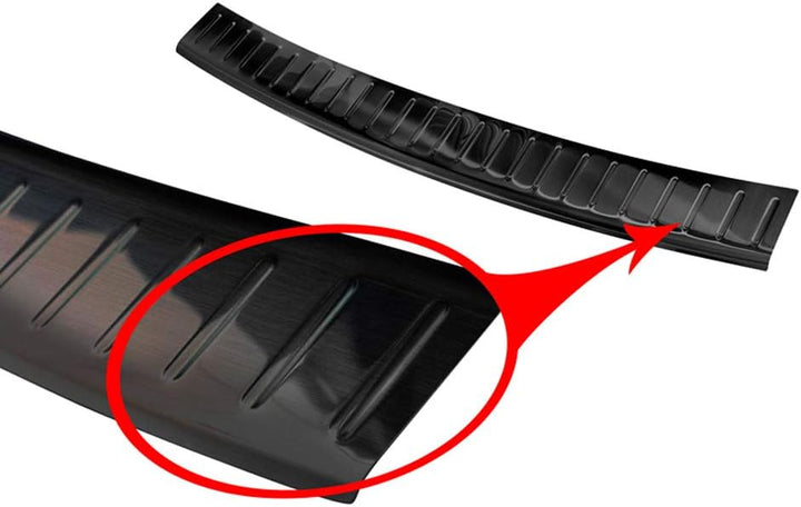 Avisa Schwarz Edelstahl Heckstossstangenschutz kompatibel mit Volkswagen Golf VII Variant 2012-2017