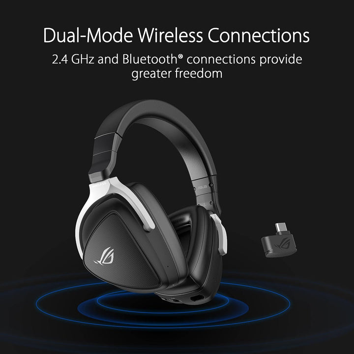 ASUS ROG Delta S Wireless Gaming Headset (drahtlose USB-C 2,4 GHz- und Bluetooth-Verbindungen, 25 St