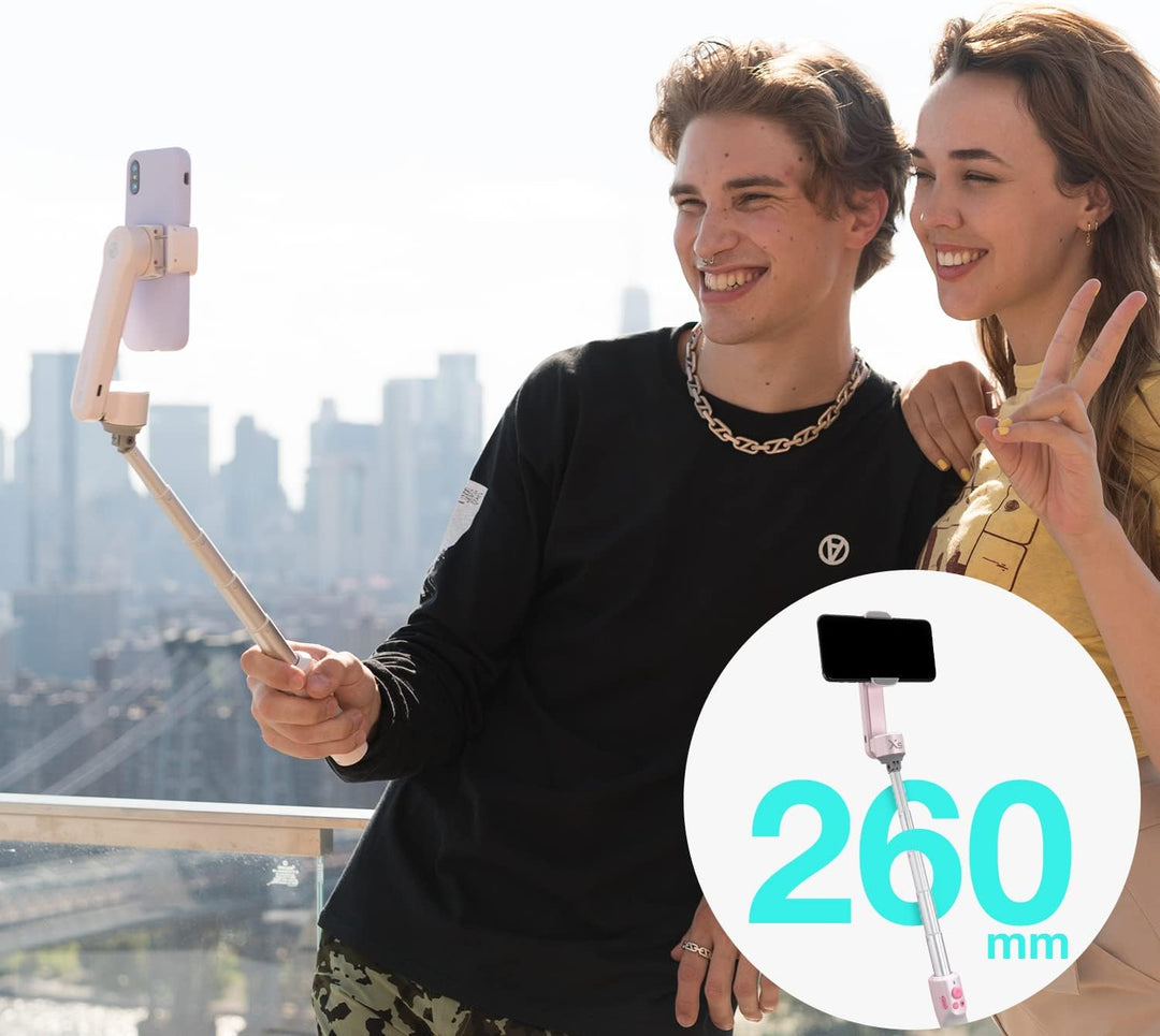 ZHIYUN Smooth-XS [offiziell] Smartphone tragbar Stabilisator Gimbal Selfie Stick Vlog Youtuber-Rosa,