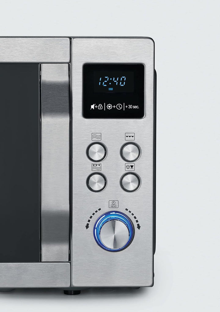 SEVERIN MW 7751 2-in-1 Mikrowelle (800 W) edelstahl/schwarz & Automatik-Langschlitztoaster, Toaster