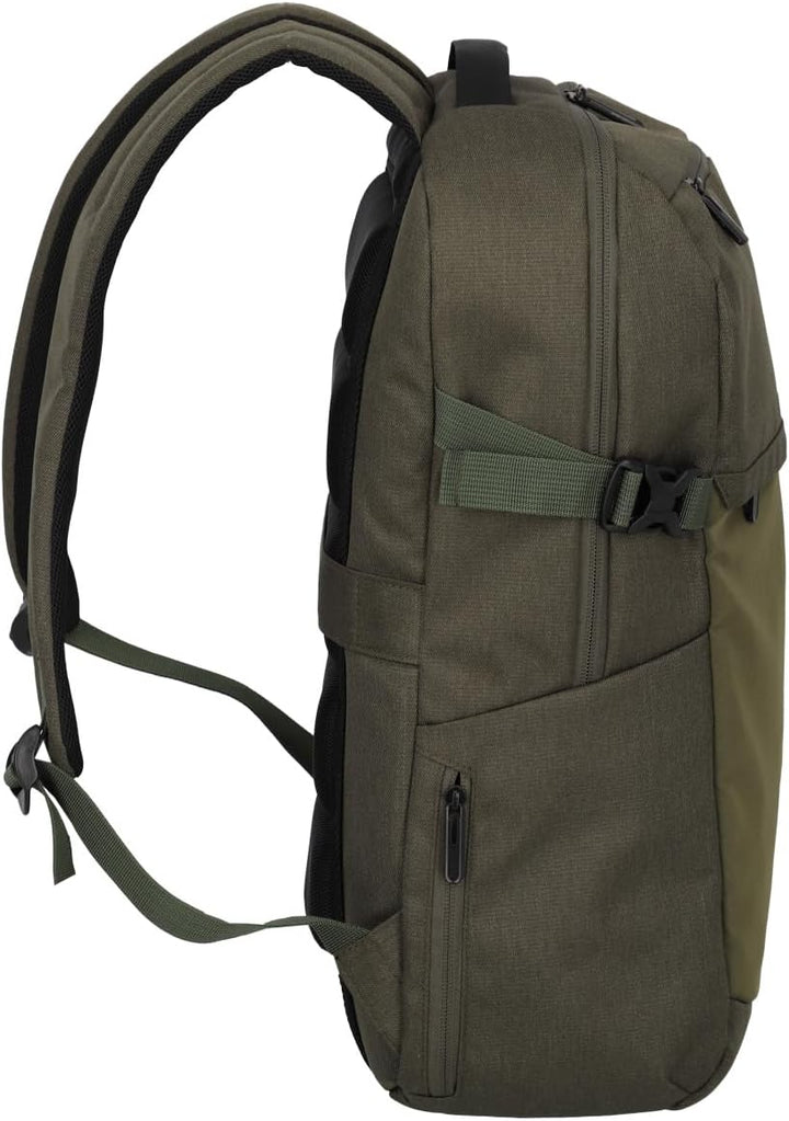 Travelite Handgepäck Rucksack, Laptop Rucksack 15,6 Zoll, PATHWAY Allround, Tagesrucksack aus recyce