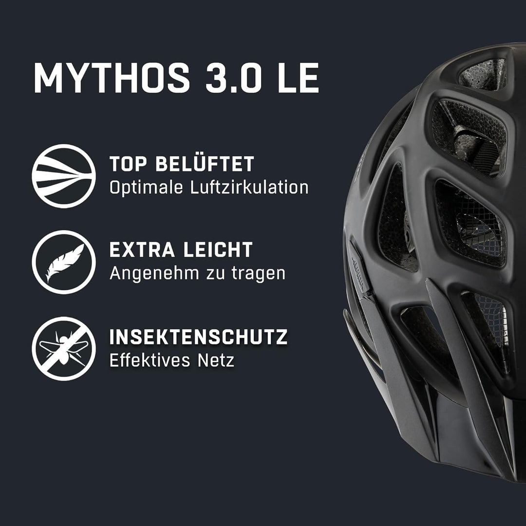 ALPINA MYTHOS 3.0 - Leichter, Optimal Belüfteter & Anpassbarer Fahrradhelm Mit Antibakteriellen Pols