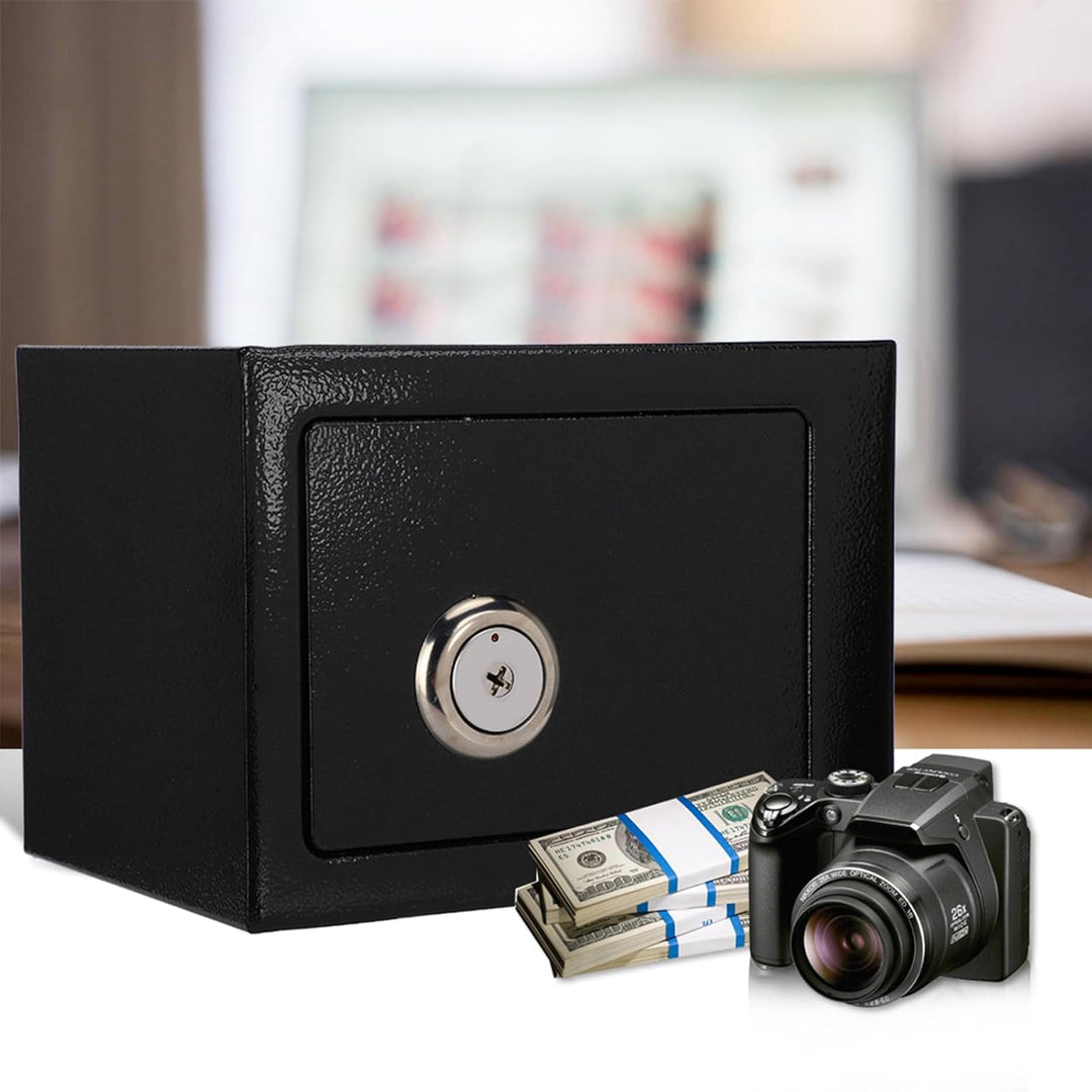 Safe mit Schlüssel-Schloss, Möbeltresor mit vorgebohrten Löchern können, wandsafe geldkassette Doppe