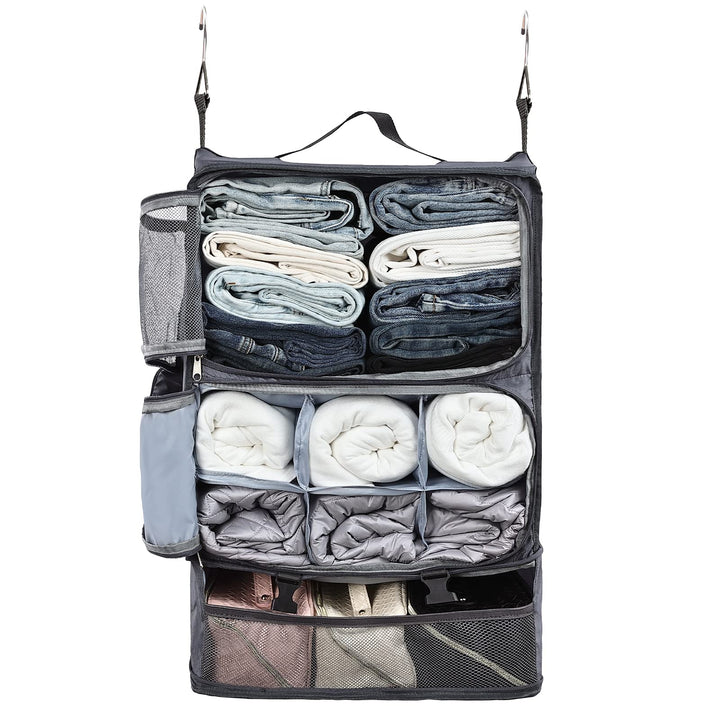 Surblue Hängeregal Reisetasche Kompressionspackwürfel für Koffer Zusammenklappbar mit Erweiterungssc