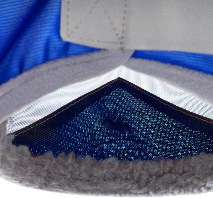 CareMaster Pro Leuchtendes Pferde Fliegenmaske Standard mit UV-Schutzohren für Pferde-Signature Blue