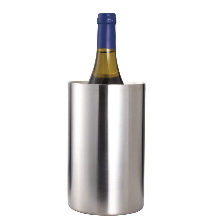Bar Craft Weinkühler, für einzelne Flaschen, in Geschenkbox, gebürsteter Edelstahl, Silber, 12 cm x