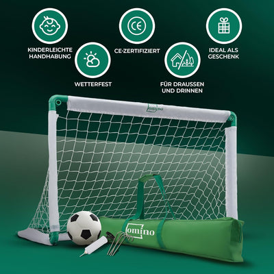 Kinder Fussballtor für Garten - Indoor und Outdoor Fussballtor Set für Kinder mit klappbarem Tor, Fu