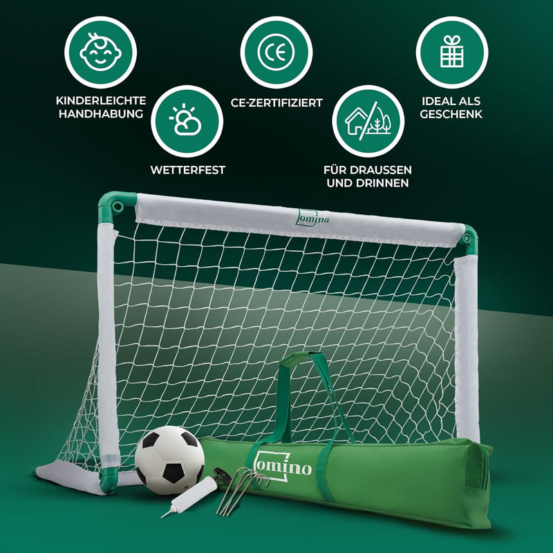 Kinder Fussballtor für Garten - Indoor und Outdoor Fussballtor Set für Kinder mit klappbarem Tor, Fu