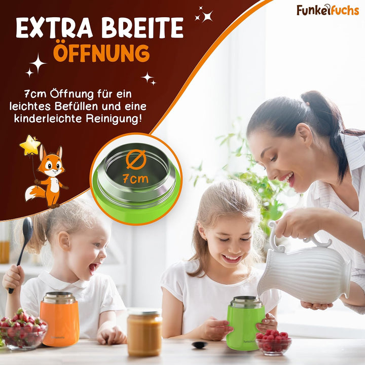 Thermobehälter für Essen Kinder – 500ml – 100% auslaufsicher - Warmhaltebehälter Essen Edelstahl – T