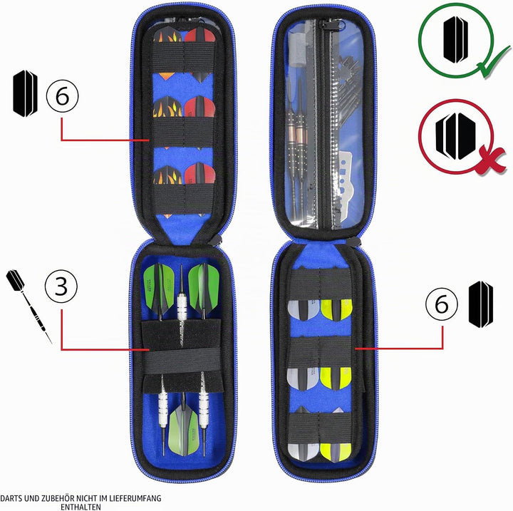 USA Gear Dartkoffer Halfter - 3-Dart-Tasche für Soft-Tip-Darts mit Aufbewahrung für Kunststoffspitze