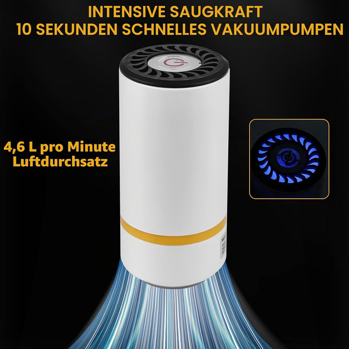 Vakuumiergerät mit 15 Vakuumbeuteln: Vakuumiergerät für Lebensmittel Mini Vakuumiergerät Handvakuumi
