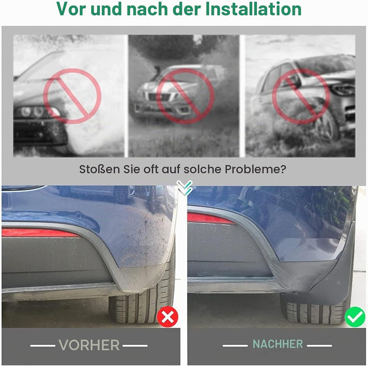 [4 Stück] GAFAT Tesla Model 3 2017-2022 2023 Schmutzfänger, Kotflügel, Spritzschutz Auto, Kunststoff