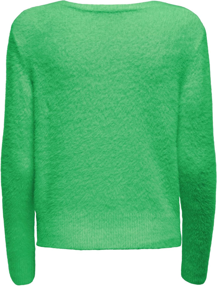 ONLY Damen Onlella Piumo Ls V-Neck Cc KNT Pullover L Island Green, L Island Green