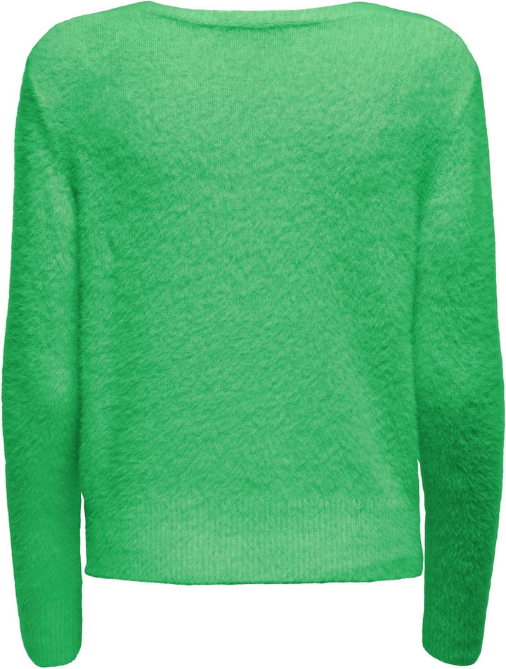 ONLY Damen Onlella Piumo Ls V-Neck Cc KNT Pullover L Island Green, L Island Green