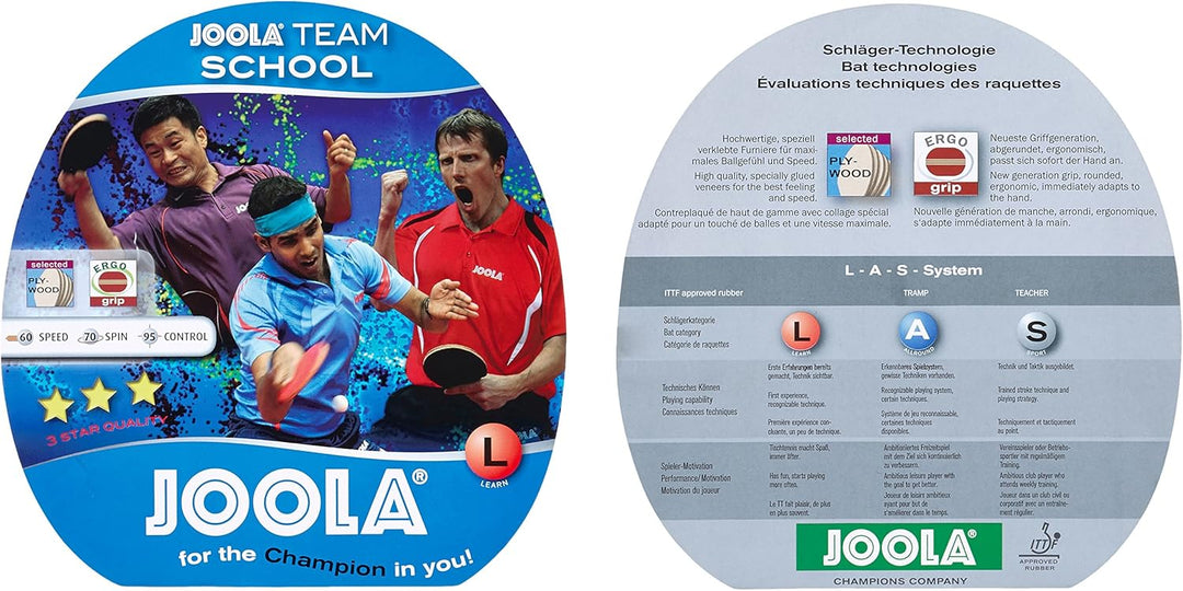 JOOLA Tischtennis-Set Team School Bundle mit Tischtennisnetz Mehrfarbig, Bundle mit Tischtennisnetz