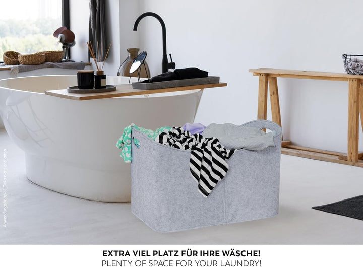 Rubberneck Kaminholztasche Gross 3XL - Filz Aufbewahrungtasche für Kaminholz, Zeitungen - Masse 63 x