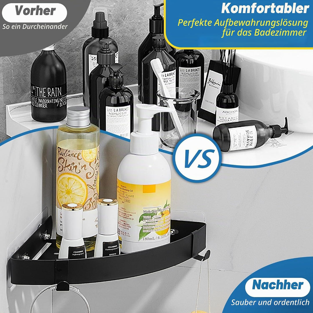 Duschablage ohne Bohren Duschregal Edelstahl Duschkorb Eckregal Ecke Badregal Bad Organizer Badezimm