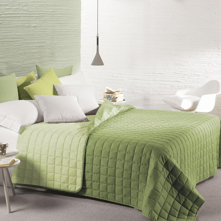 Caleffi - Tagesdecke, gesteppt, modern, einfarbig, Einzelbett, Grün Einzelbett Grün, Einzelbett Grün