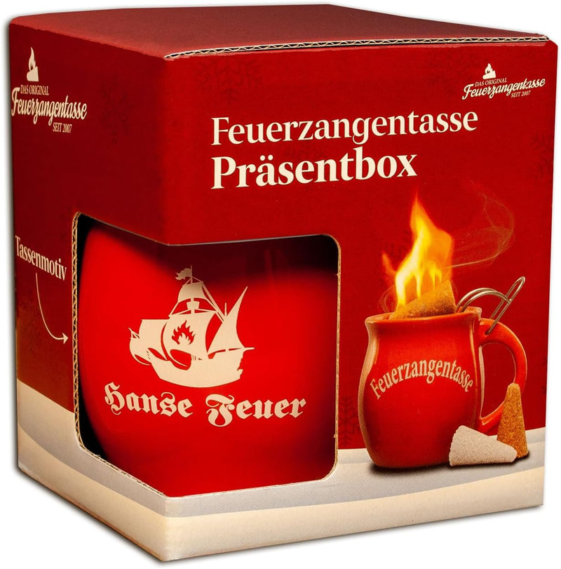 Feuerzangentasse 1er-Set, Rot/Hanse Feuer - für Feuerzangenbowle Rot / Hanse Feuer, Rot / Hanse Feue