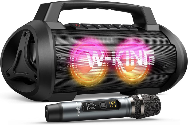 W-KING 70W(90W Peak) Bluetooth Lautsprecher mit Mikrofon, Partybox Bluetooth Musik Boxen gross HiFi