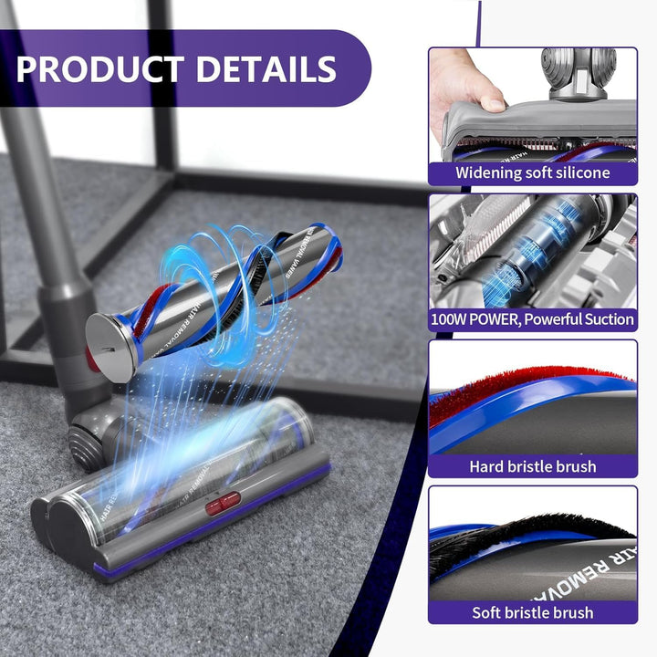 Torque Drive Bodendüse für Dyson V11 V15 V10 V8 V7 Bürste Anti-Tangle Einstellbare Saugkraft Elektri