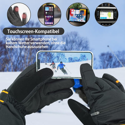 Vihir Winterhandschuhe Skihandschuhe Herren & Damen Thermo Handschuhe, Wasserdichte Touchscreen 3M T