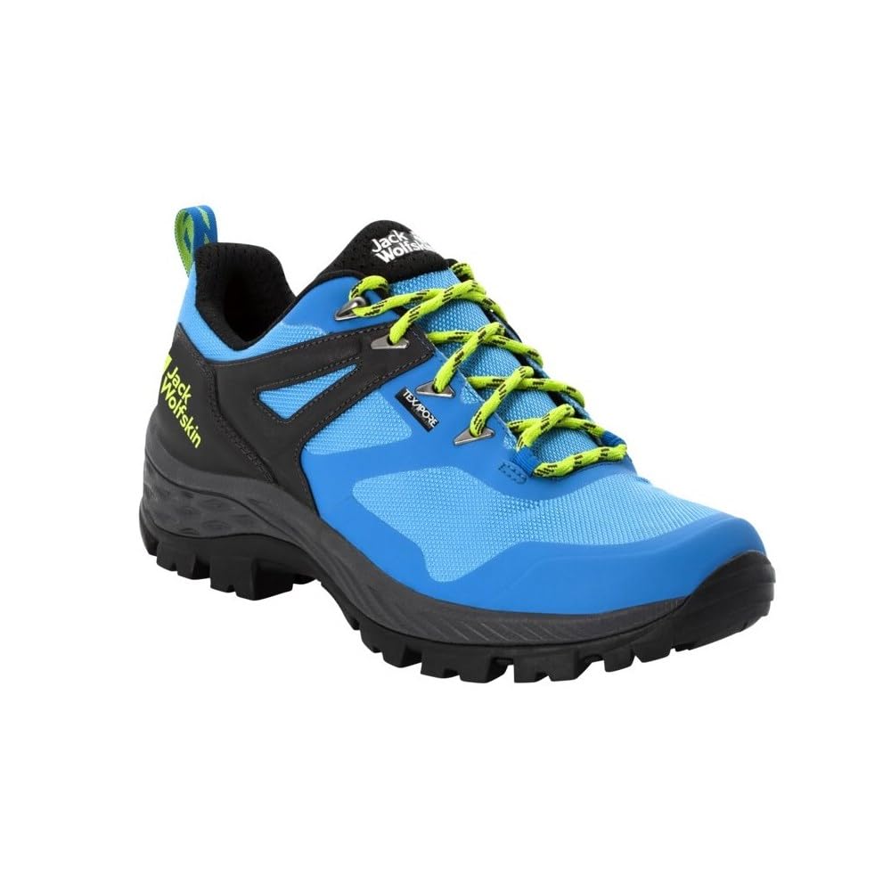 Jack Wolfskin Herren Rebellion Guide Texapore Low MWalking-Schuh 44.5 EU Blue Lime, 44.5 EU Blue Lim