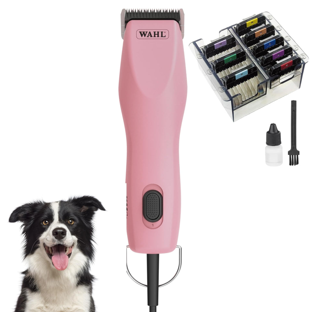 Agrarzone Edition Wahl KM2+ Hunde Schermaschine mit Aufsteckkamm-Set - Leistungsstarke Profi Tierhaa