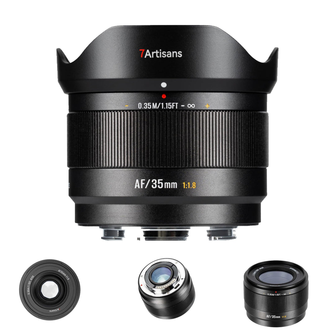 7artisans AF 35mm F1,8 APS-C E-Objektiv, 180g, grosse Blende, Autofokusobjektiv mit Gesichts-/Augene