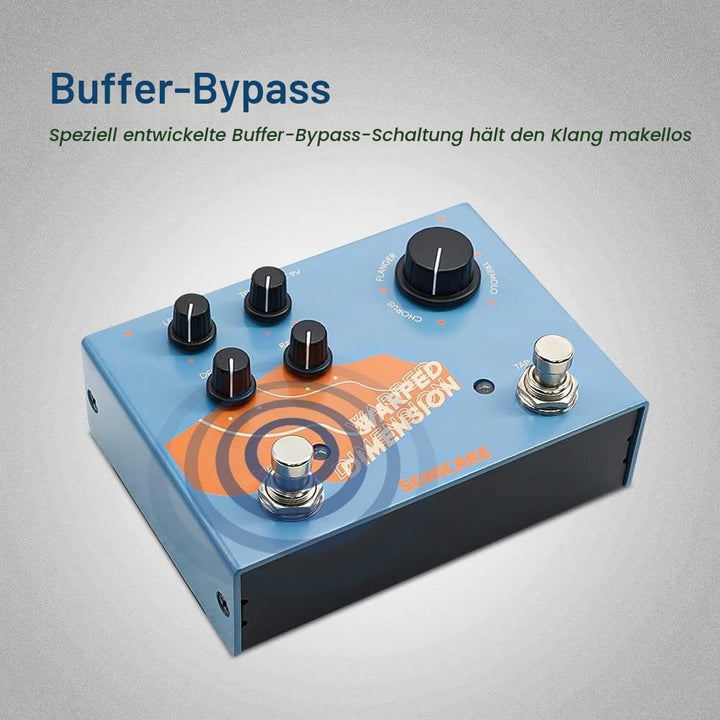 SONICAKE Modulations Gitarren Effektpedal 4 Modi von Chorus, Flanger, Phaser &amp; Tremolo Digital Warpe