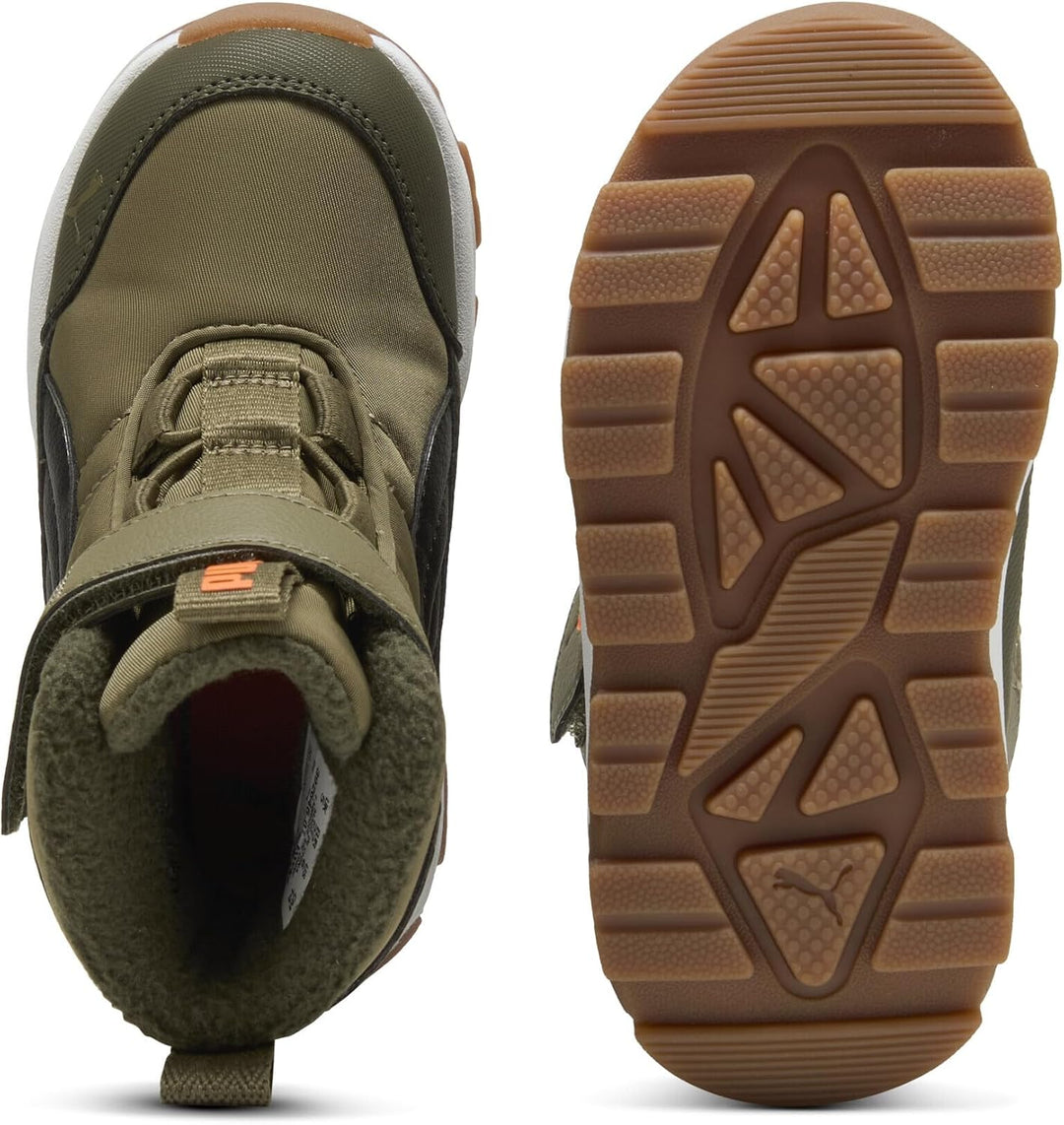 PUMA Unisex Kinder Puma Evolve Boot Puretex Ac+psHigh Boot 21 EU Olive Black Orange Glo Green, 21 EU