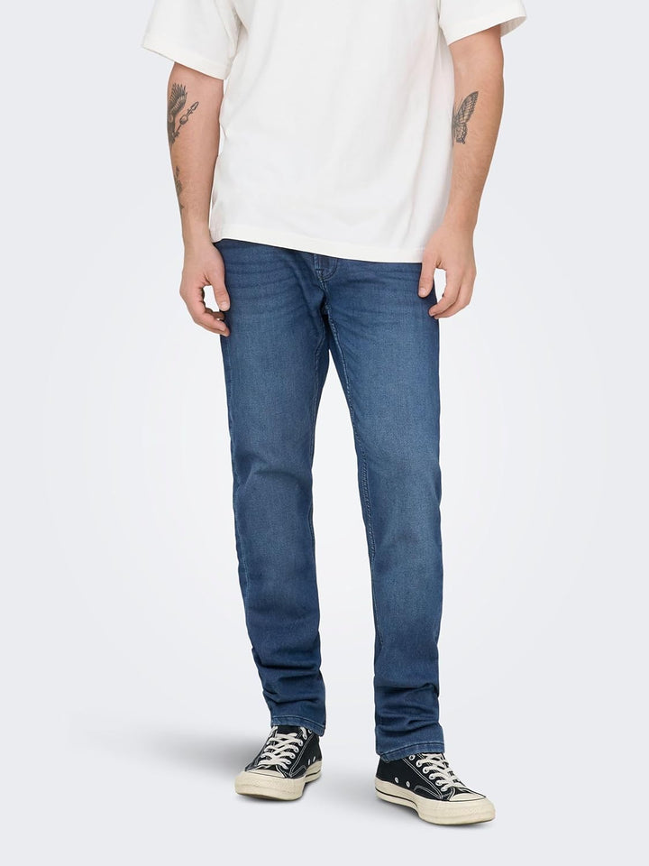 ONLY & SONS Male Slim Fit Jeans ONSLOOM Slim Fit Jeans 28W / 30L Blau (Blue Denim), 28W / 30L Blau (
