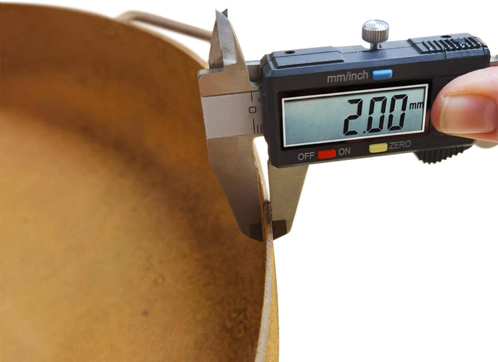 Köhko Feuerschale Macapa -Ø 55 cm aus 2 mm dickem Stahl in Rostoptik mit Wasserablaufloch, Griffen u