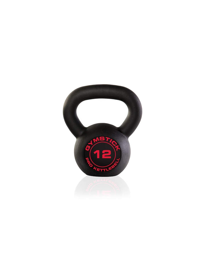 Gymstick Kugelhantel Pro Kettlebell Schwarz-Rot | 12 kg 0.0 kg, Schwarz-Rot | 12 kg 0.0 kg