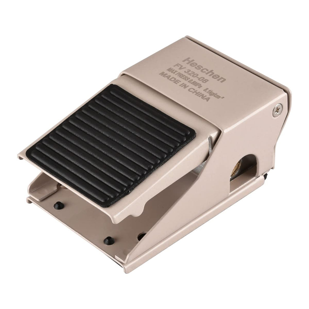 Heschen Pneumatischer Fusspedalschalter, FV-320, Tastschalter, PT1/4"-Gewinde (12mm), 3-Wege/2-Posit