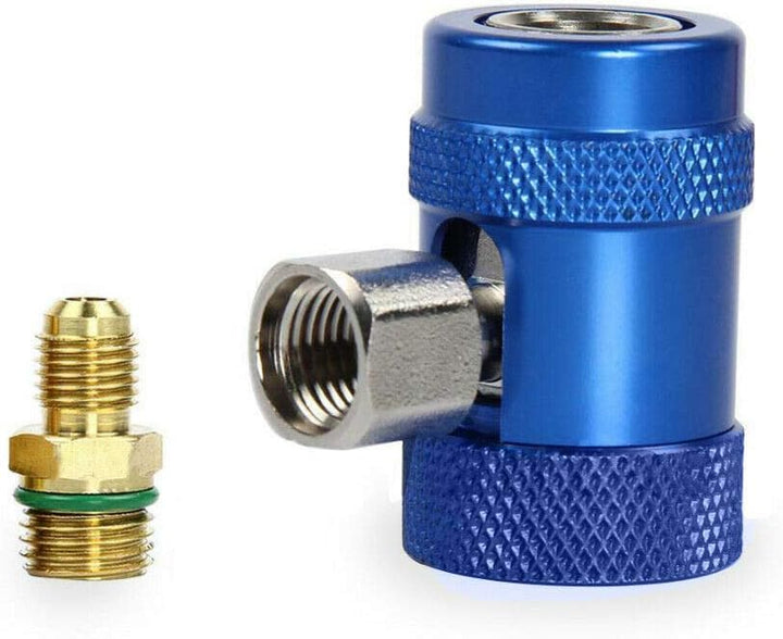 TOTMOX 2 Stücke Auto Auto AC High/Low Side R1234yf Schnellwechsler Adapter Umbausatz Blau/Rot Hochdr