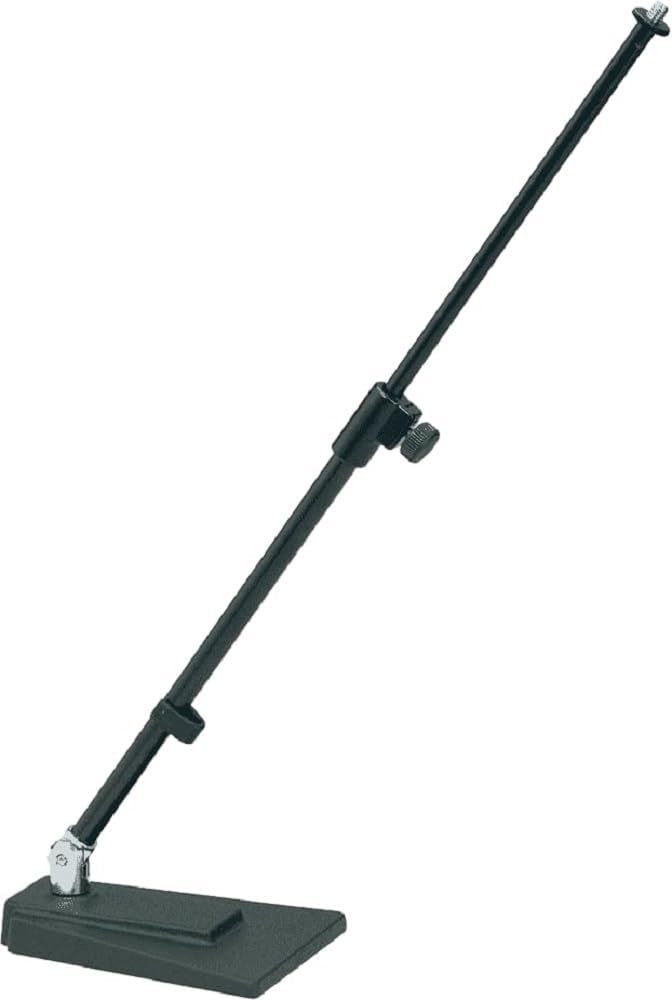 K&M 234 Tisch-Boden-Stativ Schwarz - 40 - 64 cm Höhe, ausziehbar - 3/8“ Gewindeanschluss - Trittscha