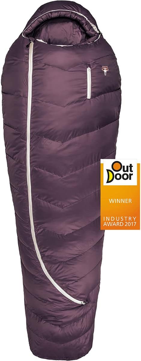 Grüezi-Bag Biopod DownWool Subzero 175 Schlafsack lila Berry Body Height Up to 175 cm, Berry Body He