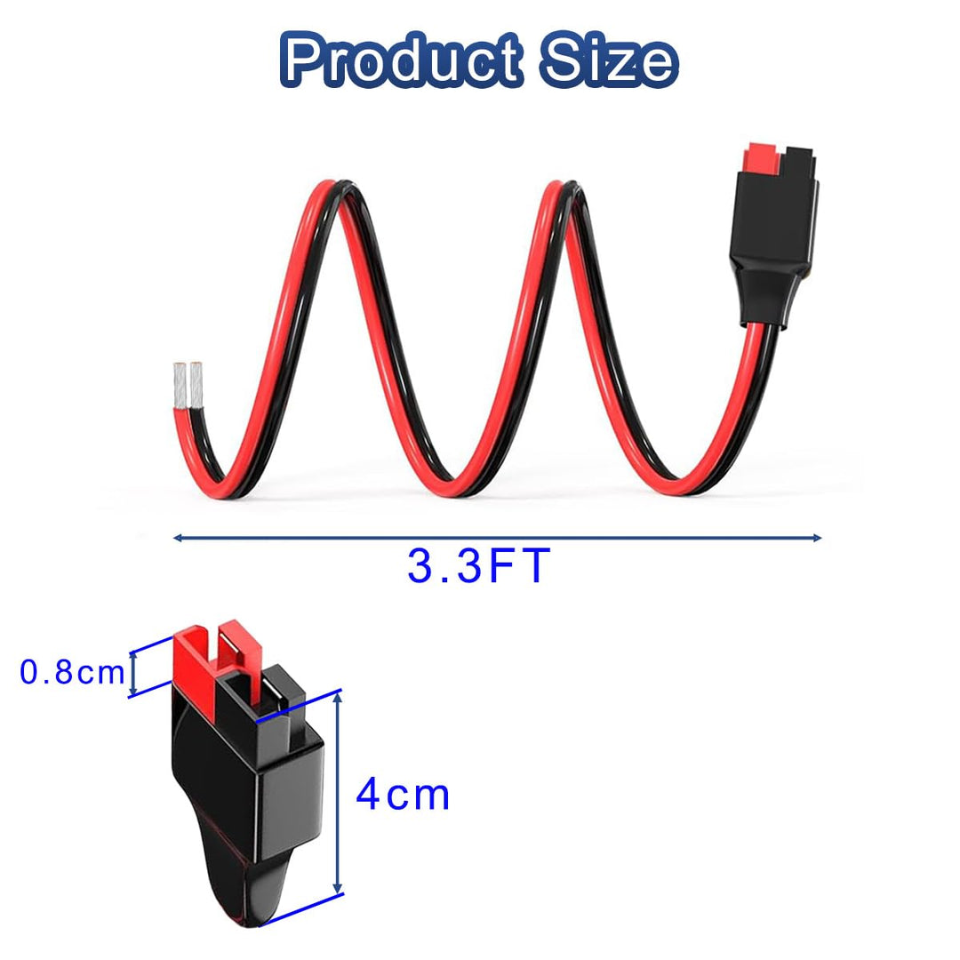 2 Stück für Anderson Stecker 12 AWG Verlängerungskabel für tragbare Stromstationen, Solargeneratoren