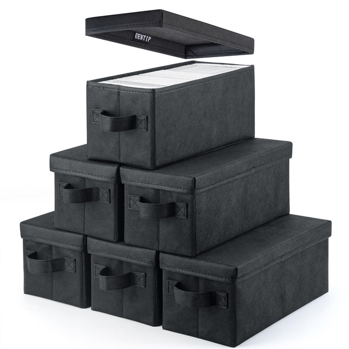 UENTIP CD-Aufbewahrungsbox, 1 Stück, CD-Hülle, 33,5 x 15 x 13,5 cm, Behälter für 180 CDs in vollen J