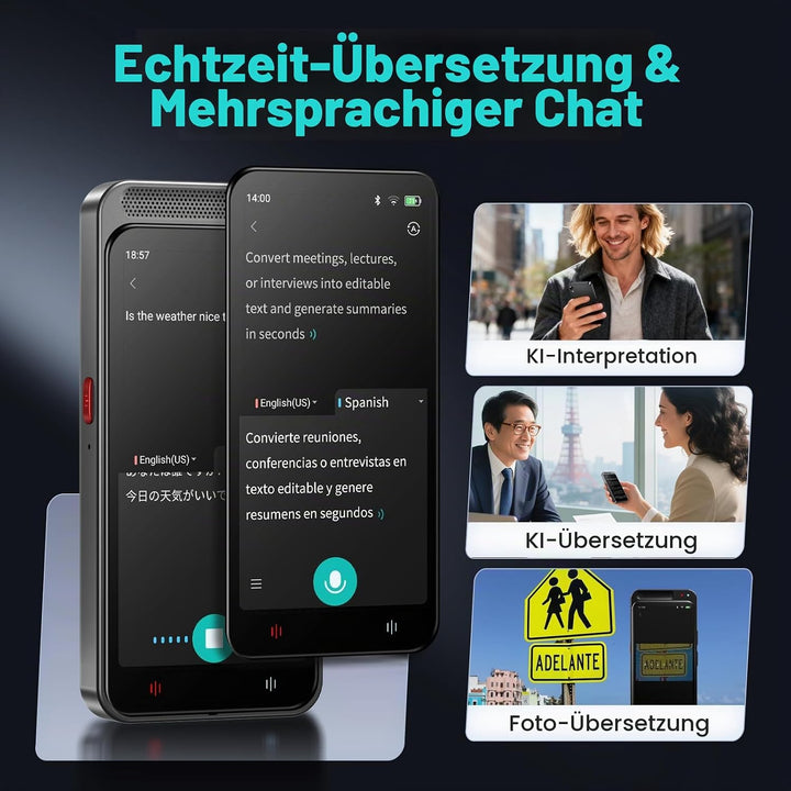 Note AI Digitales Diktiergerät mit Schreibfunktion Transkription,Zusammenfassung,Übersetzung Online
